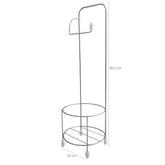 Suporte Papeleira E Lixeira Com Tampa Porta Papel Higiênico Branca